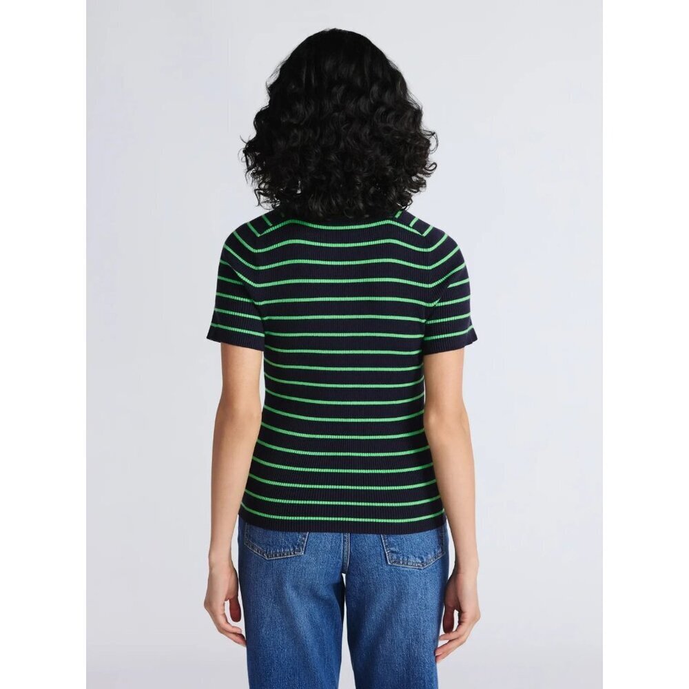 Free Assembly Women's Cozy Yarn Mock Neck Sweater, Short Sleeves, Size M, Green - Picture 3 of 5